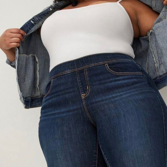 Torrid 2 Crop Lean Jean Skinny Super Soft High Rise Jean - New - Picture 3 of 6